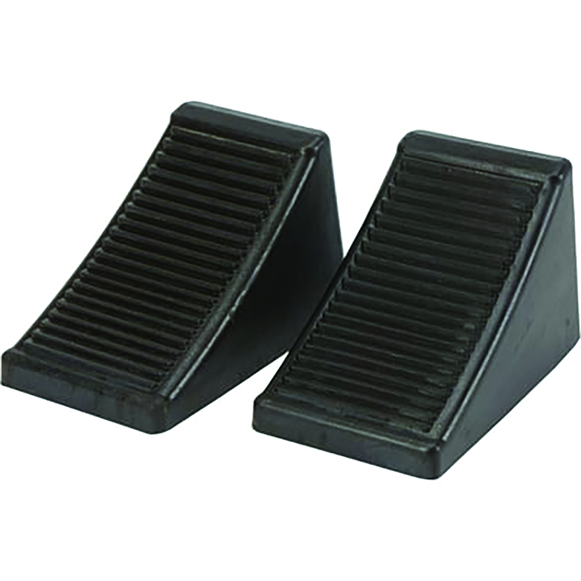 BluBird, 2Pk Rubber Wheel Chocks w Eyebolt - Immobilization, Working Width 4 in, Height 4 in, Included (qty.) 2 Model# BBRWC06
